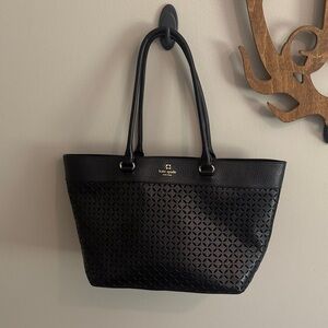 Kate Spade Black Textured Tote